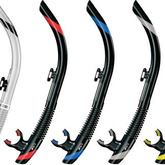 Mares Dual Snorkel - Hypoallergenic Free Diving Snorkel With D-Shape Tube For Easy Breathing